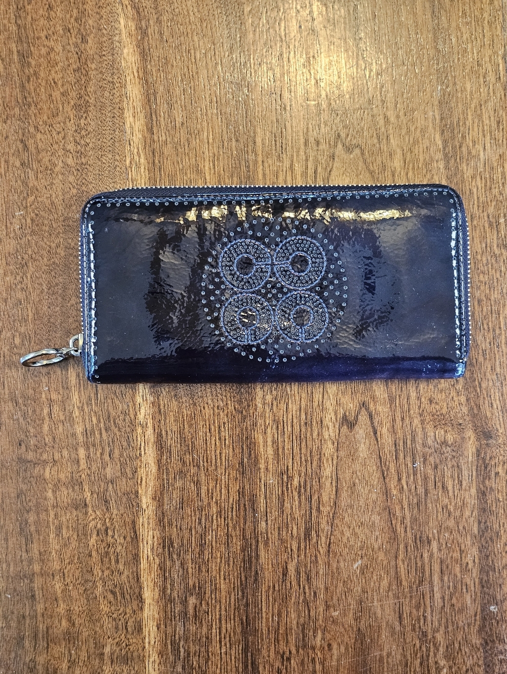 Coach Audrey Continental Zip Wallet In Patent Leather